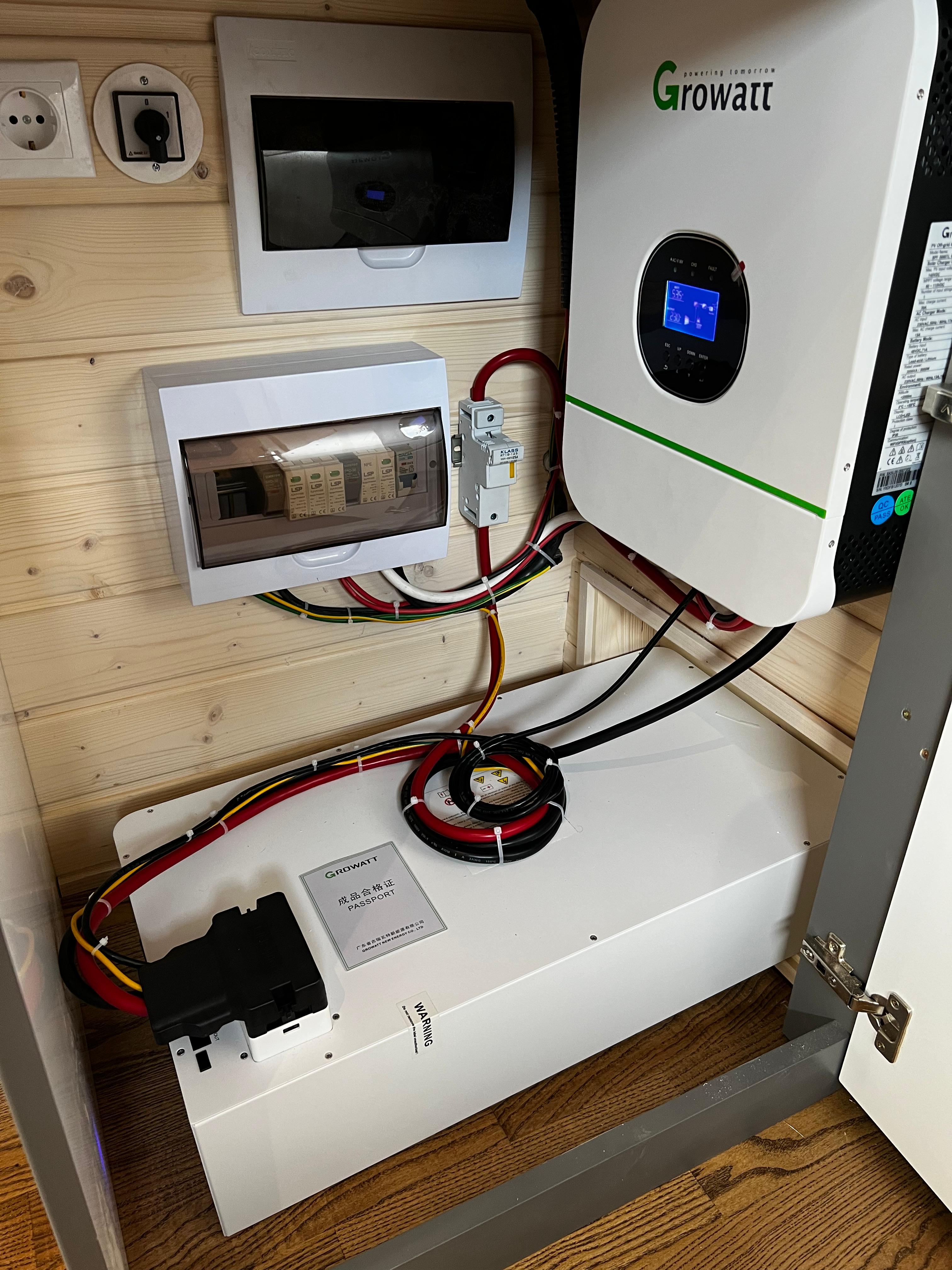 Growatt inverter+akkumulátor telepítése